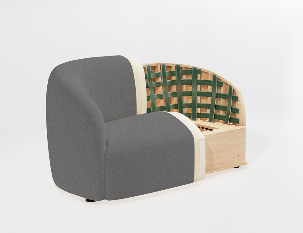 Lounge Sofa Loconia 2,5-Sitzer Grey Grau